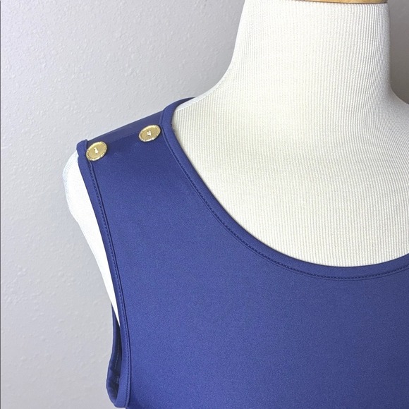 L'OEUF POCHE' Medium Navy Blue Made in USA Athletic Dress Tennis Golf Pickleball - Picture 3 of 12